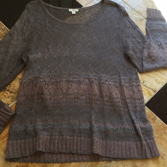 J. Jill superfine sweater knit metallic & mohair - Picture 2 of 8